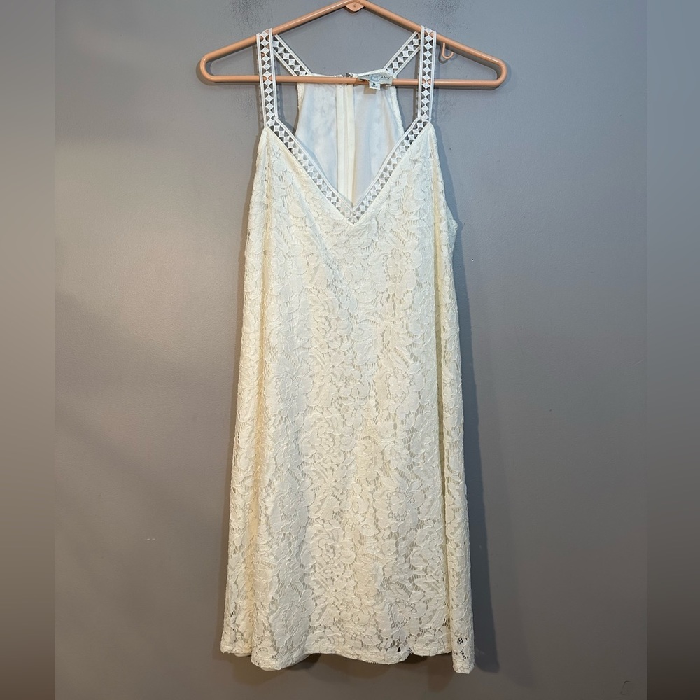 Jun & Ivy Ivory Lace Dress Size Medium